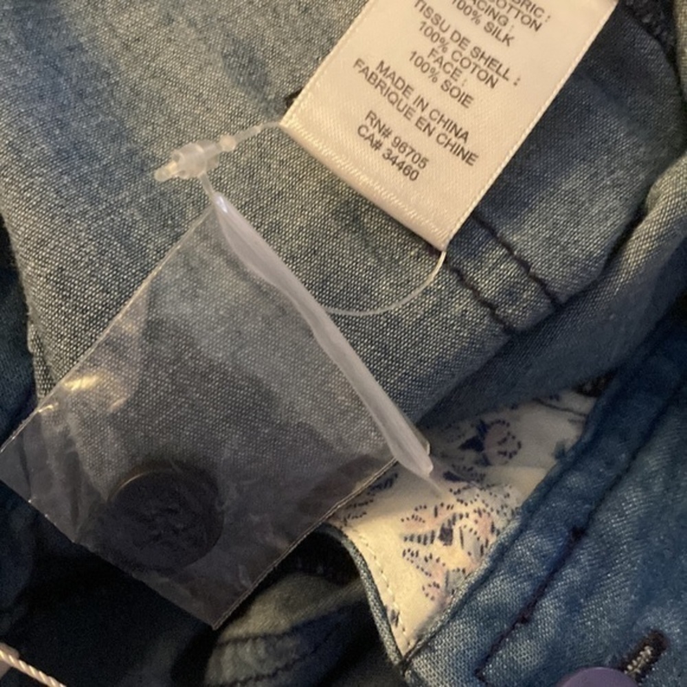 Rebecca Taylor Blue Chambbray Belted Tapered Leg Pants NWT size 2 - Picture 12 of 14